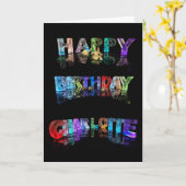 Carte de Charlotte de joyeux anniversaire (Fleur jaune)