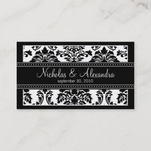 Carte de charme de Web de mariage damassé