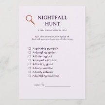 Carte de chasse Halloween modifiable Nightfall Hun
