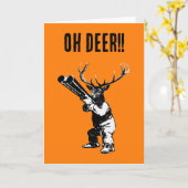 Carte de chasseur de cerfs Oh cerf (Fleur jaune)