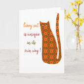 Carte de chat (Fleur jaune)