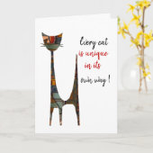 Carte de chat (Fleur jaune)