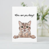 Carte de chat à poils courts (Debout devant)