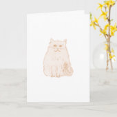 Carte de chat amusante (Fleur jaune)