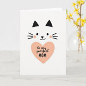 Carte de chat d'amour parfaite pour maman (Fleur jaune)