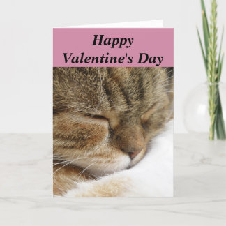 Carte de chat de heureuse Sainte-Valentin