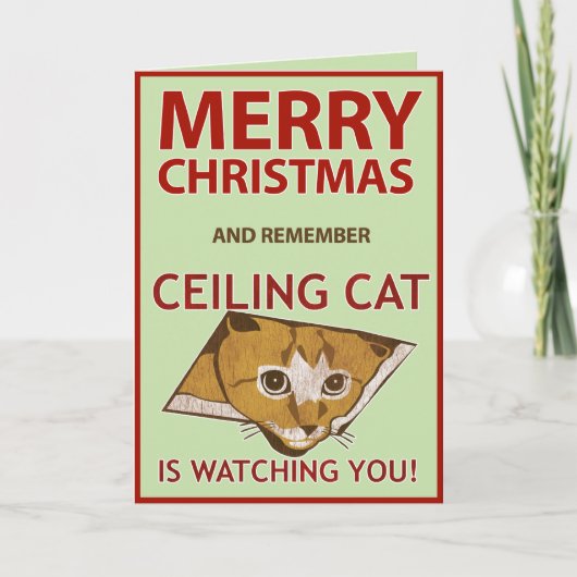Carte de chat de plafond de Noël (Devant)