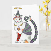 Carte de chat de Steampunk Gretel (Fleur jaune)