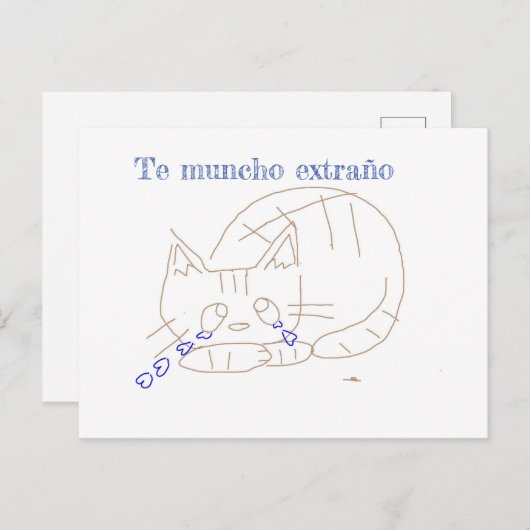 carte de chat déchiré (Devant / Derrière)