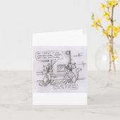 carte de chat drôle (Fleur jaune)