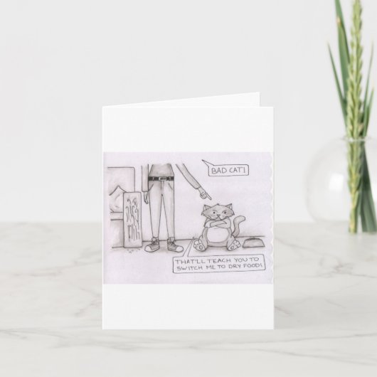 carte de chat drôle (Devant)