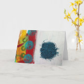 Carte de "chat et de souris" (détail) (Fleur jaune)