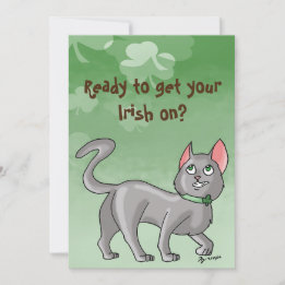 Carte de chat irlandaise de la Saint Patrick's Day