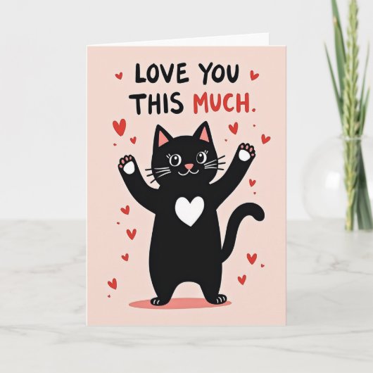 Carte de chat « Je t'aime autant » (Devant)