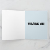 CARTE DE CHAT MIGNON TRISTE DE TE MANQUER (Intérieur)
