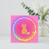 Carte de chat Neon Music (Debout devant)