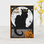Carte "de chat noir" (Fleur jaune)