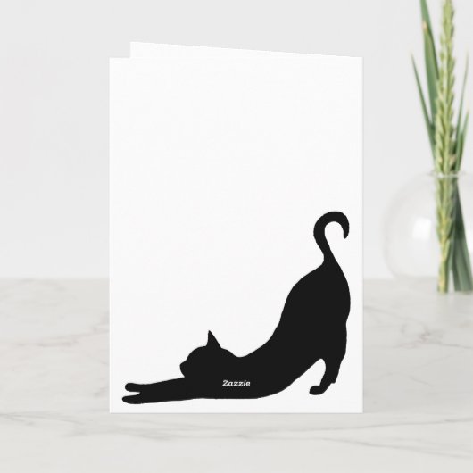 Carte de chat noir simple (Dos)