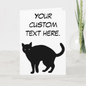 Carte de chat noir simple (Devant)