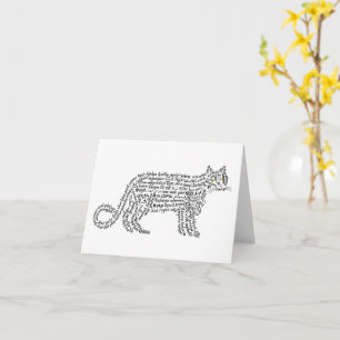 Carte de chat noir World Word