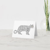Carte de chat noir World Word (Devant)