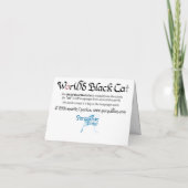 Carte de chat noir World Word (Dos)