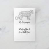 Carte de chat noir World Word (Intérieur)