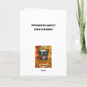 Carte de chat Papier Mache Halloween (Dos)