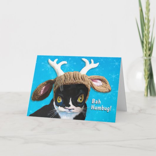 Carte de chat pas si Festive (Devant)