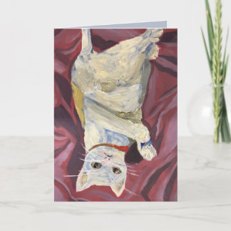 Carte de chat peinte à l'huile