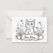 Carte de chat pour maman. (Devant)