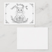 Carte de chat pour maman. (Devant / Derrière)