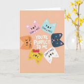 Carte de chat Purrfect (Fleur jaune)