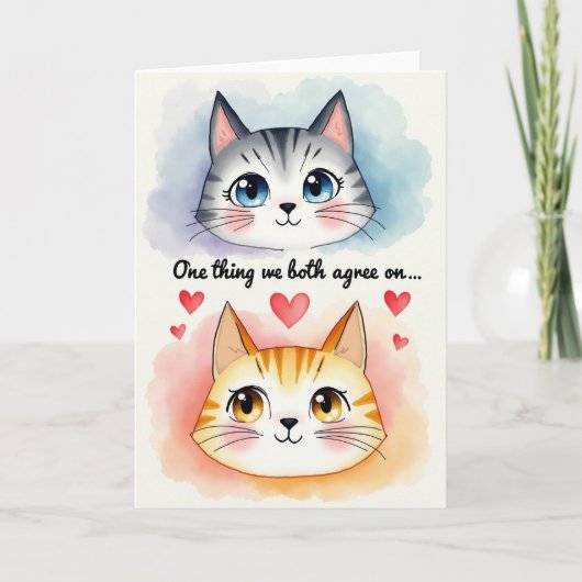 Carte de Chat Rayé D'accord (Devant)