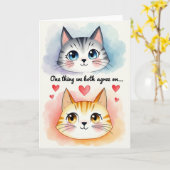 Carte de Chat Rayé D'accord (Fleur jaune)
