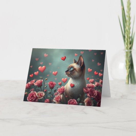 Carte de chat Romantique Valentines (Devant)