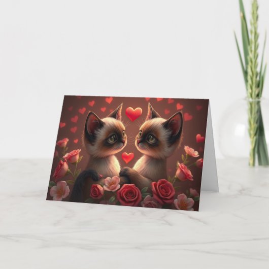 Carte de chat Romantique Valentines (Devant)