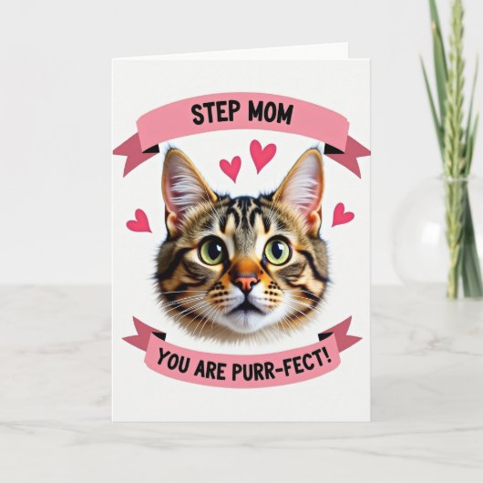 Carte de chat tabby parfaite pour belle-mère (Devant)