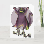 Carte de chat vampire d'Halloween (Devant)