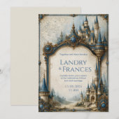 Carte de Château de Saphir Mariage (Devant / Derrière)