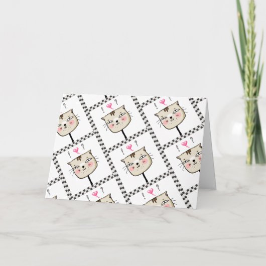 Carte de chaton de la Saint-Valentin la plus migno (Devant)