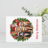 Carte de chatons de Noël (Debout devant)