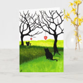 Carte de chats d'amitié longue distance par Bihrle (Fleur jaune)