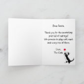 Carte de chats de Noël personnalisable (Intérieur)