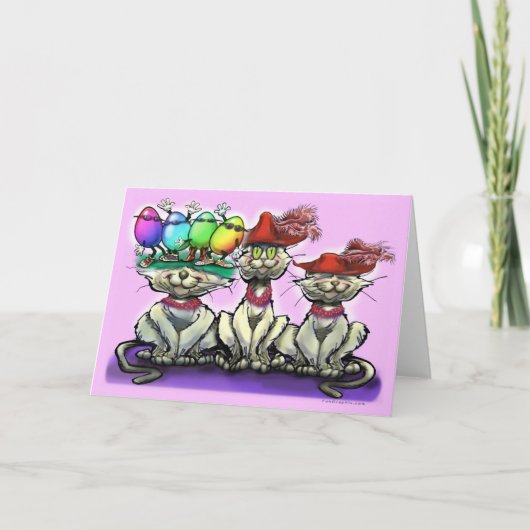 Carte de chats de Pâques (Devant)