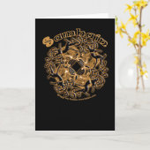 Carte de chats de Samhain-Celtic (Fleur jaune)