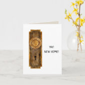 Carte de Chauffage avec Bouton de Porte et Plaque  (Fleur jaune)