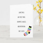 Carte de chaussette d'anniversaire (Fleur jaune)