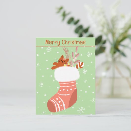 Carte de chausson de Noël rempli (Debout devant)