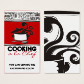 Carte de chef de cuvette de cuisine de couleur per (Devant & derrière)